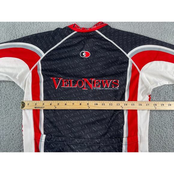 Capo Forma Jersey Mens Large Cycling Full Zip Velo News Red Black Made in Italy - Picture 10 of 12